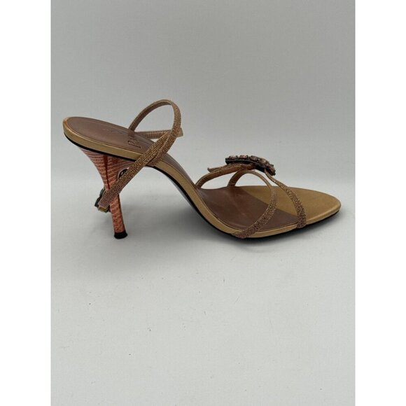 Linea Paolo 7M Womens Rhinestone-Embellished Sandals With Strappy Design & Textu - Picture 6 of 7